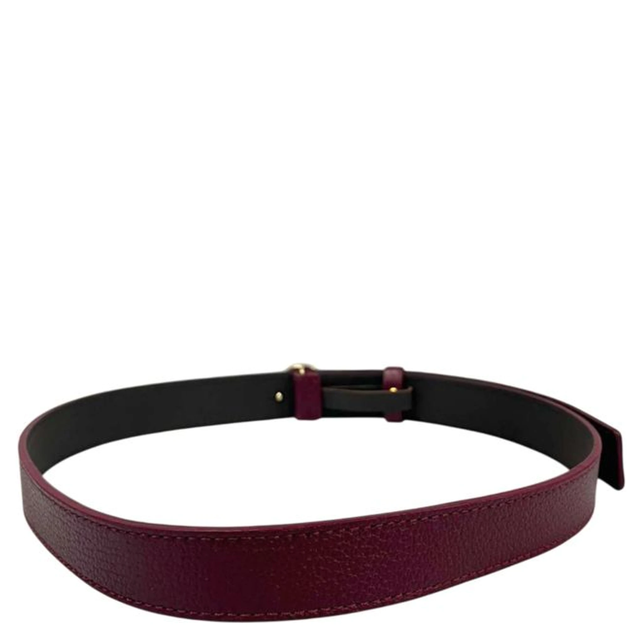 Red Genuine Leather Women's Belt