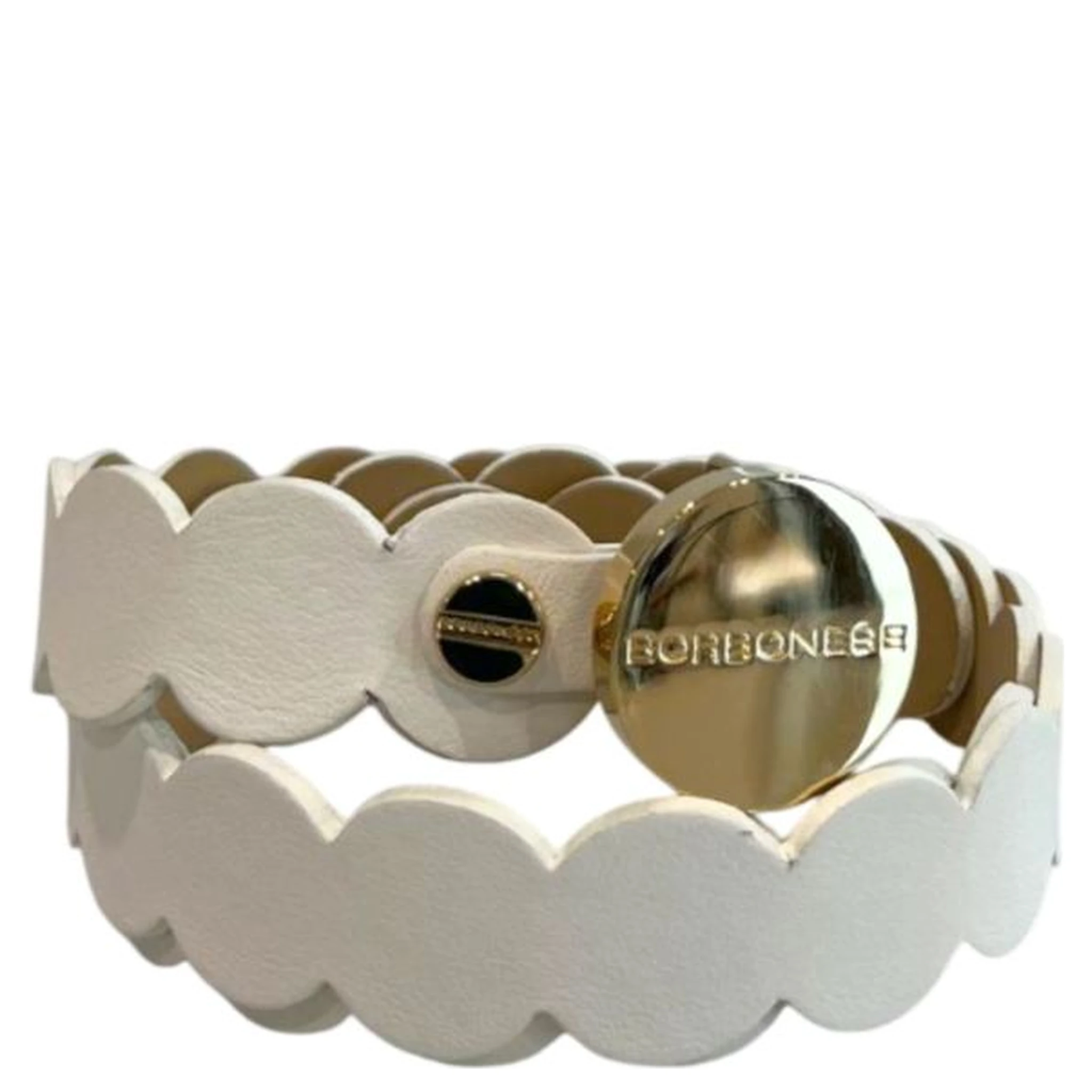 White Genuine Leather Women Belt