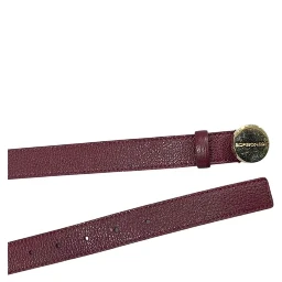 Red Genuine Leather Women's Belt