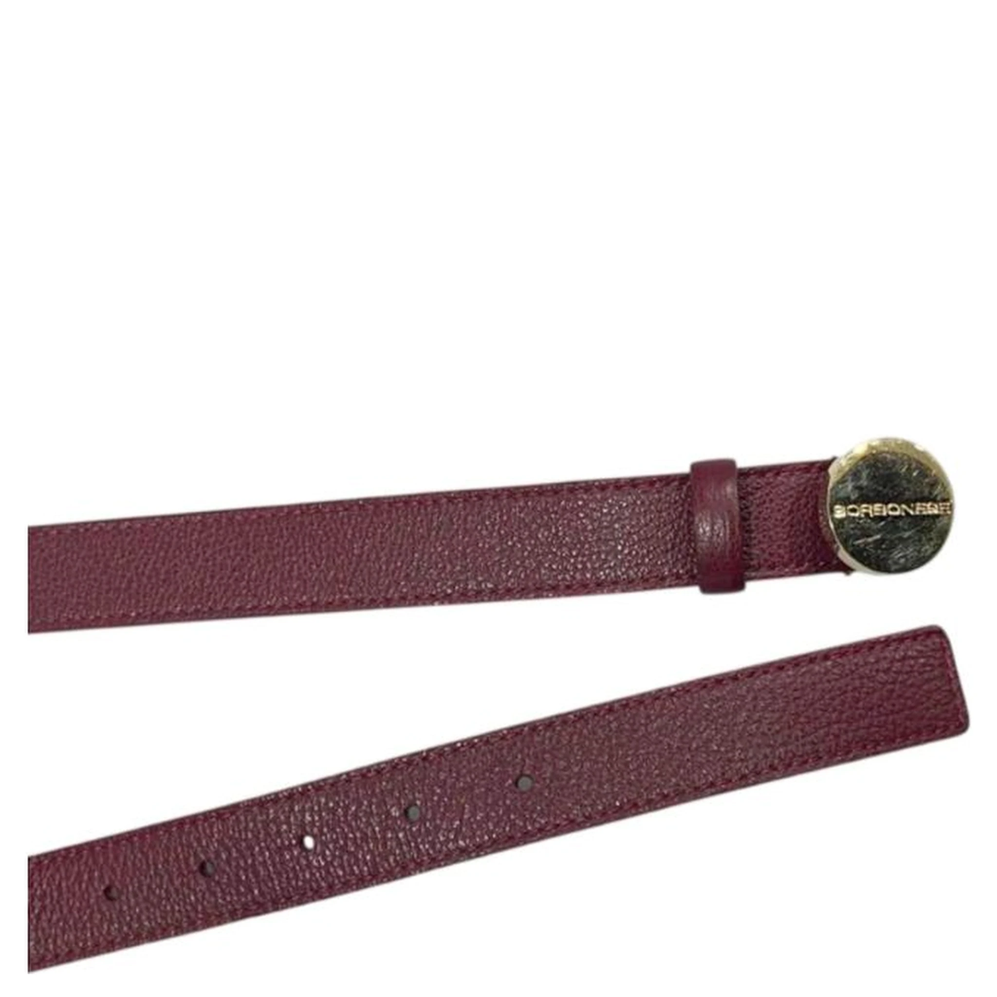 Red Genuine Leather Women's Belt