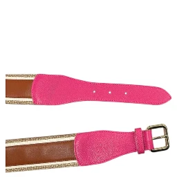Pink Genuine Leather Women Belt