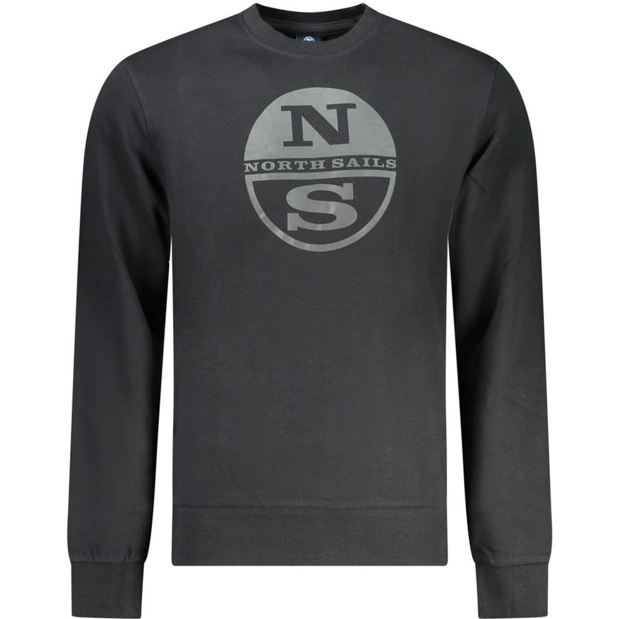 Black Cotton Men Sweatshirt
