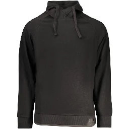 Black Cotton Men Sweatshirt