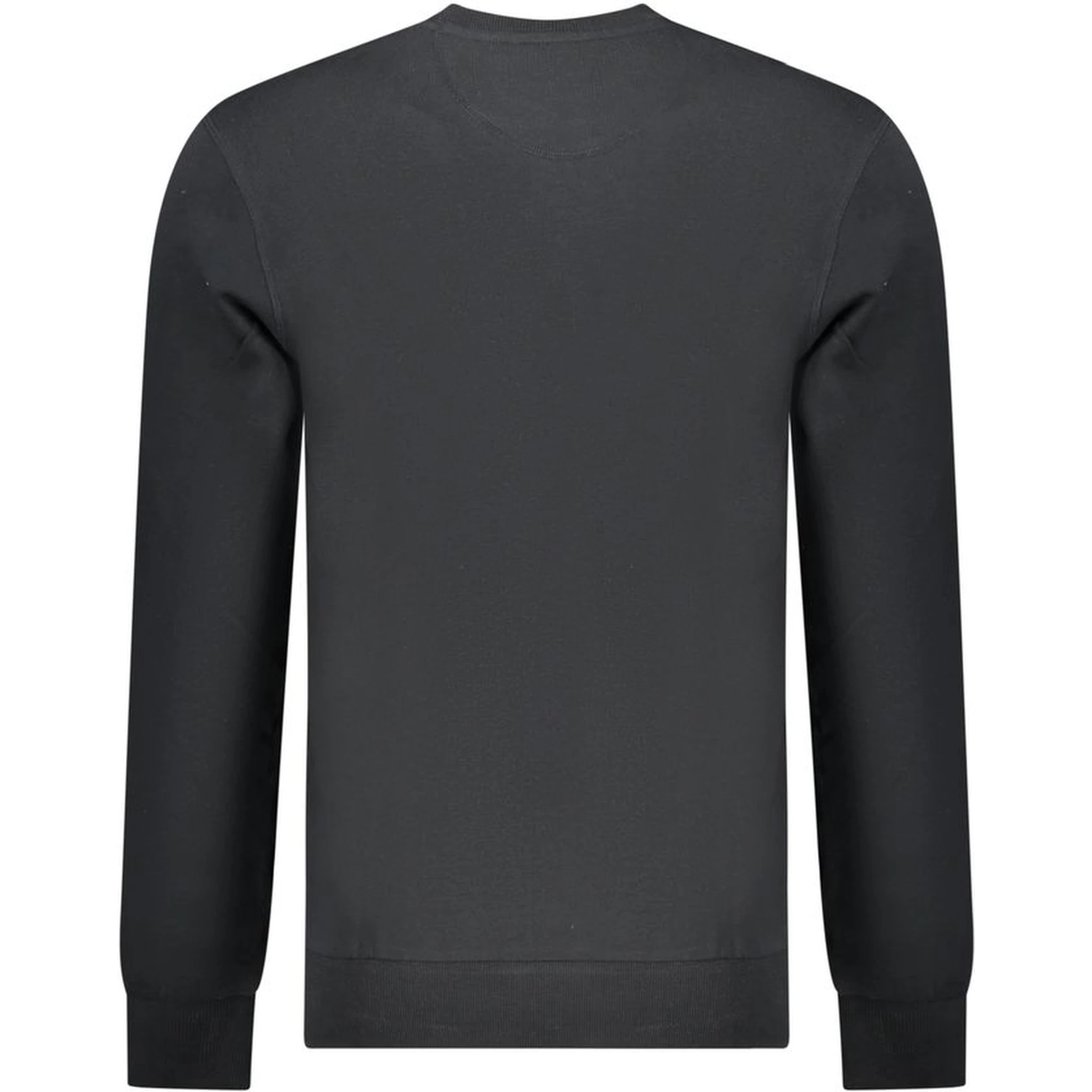 Black Cotton Men Sweatshirt