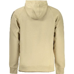 Beige Cotton Men Sweatshirt