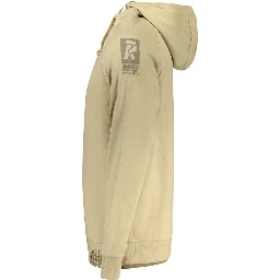 Beige Cotton Men Sweatshirt