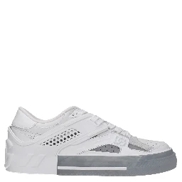 White Leather Low Top Sneakers