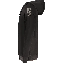 Black Cotton Men Sweatshirt