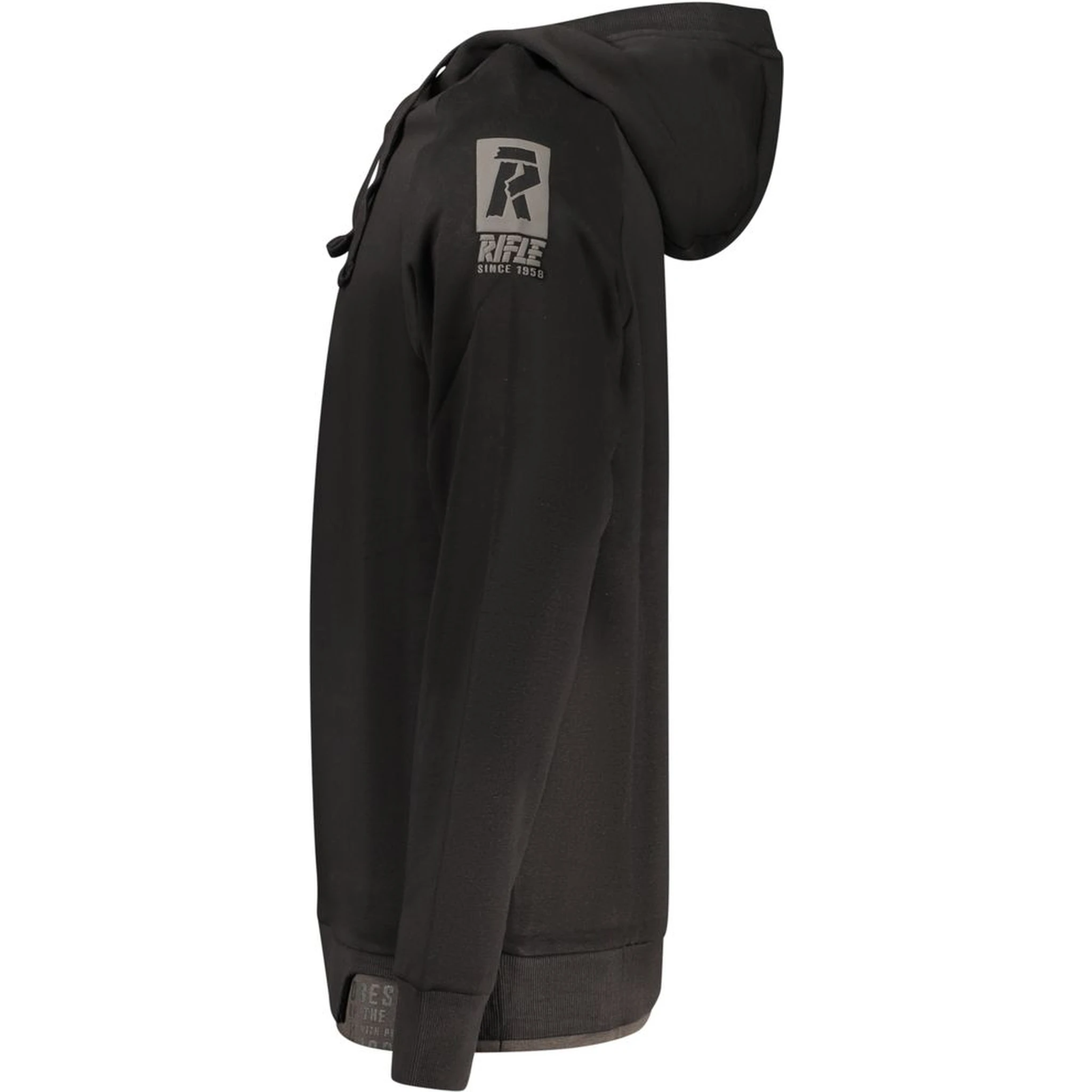 Black Cotton Men Sweatshirt