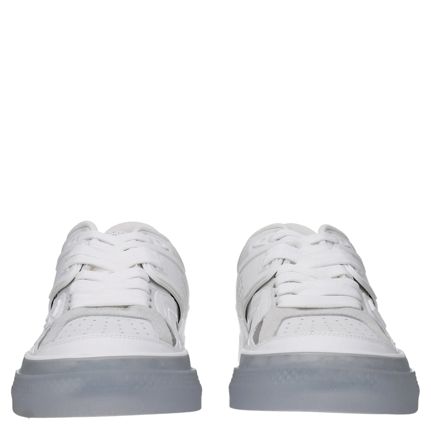 White Leather Low Top Sneakers