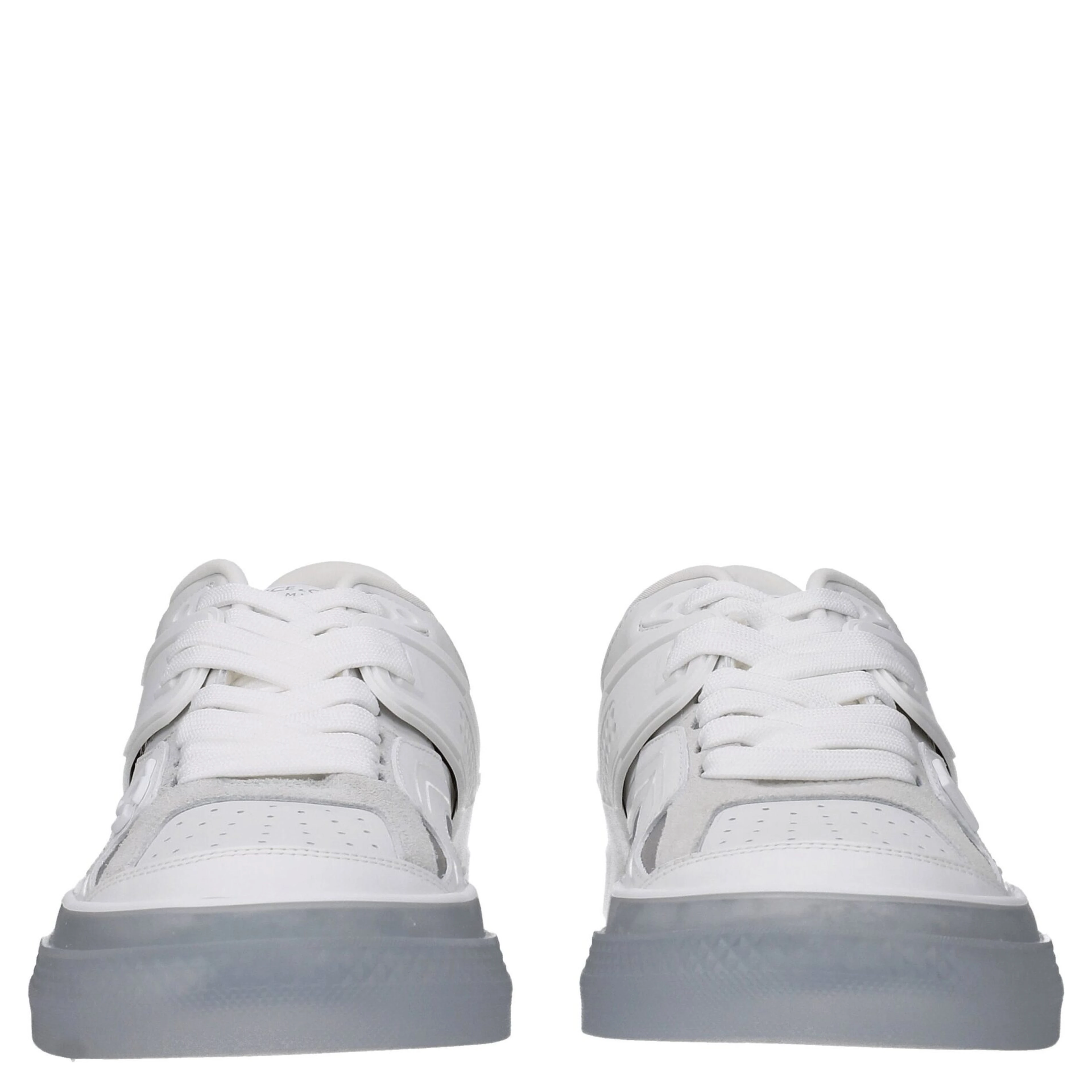 White Leather Low Top Sneakers