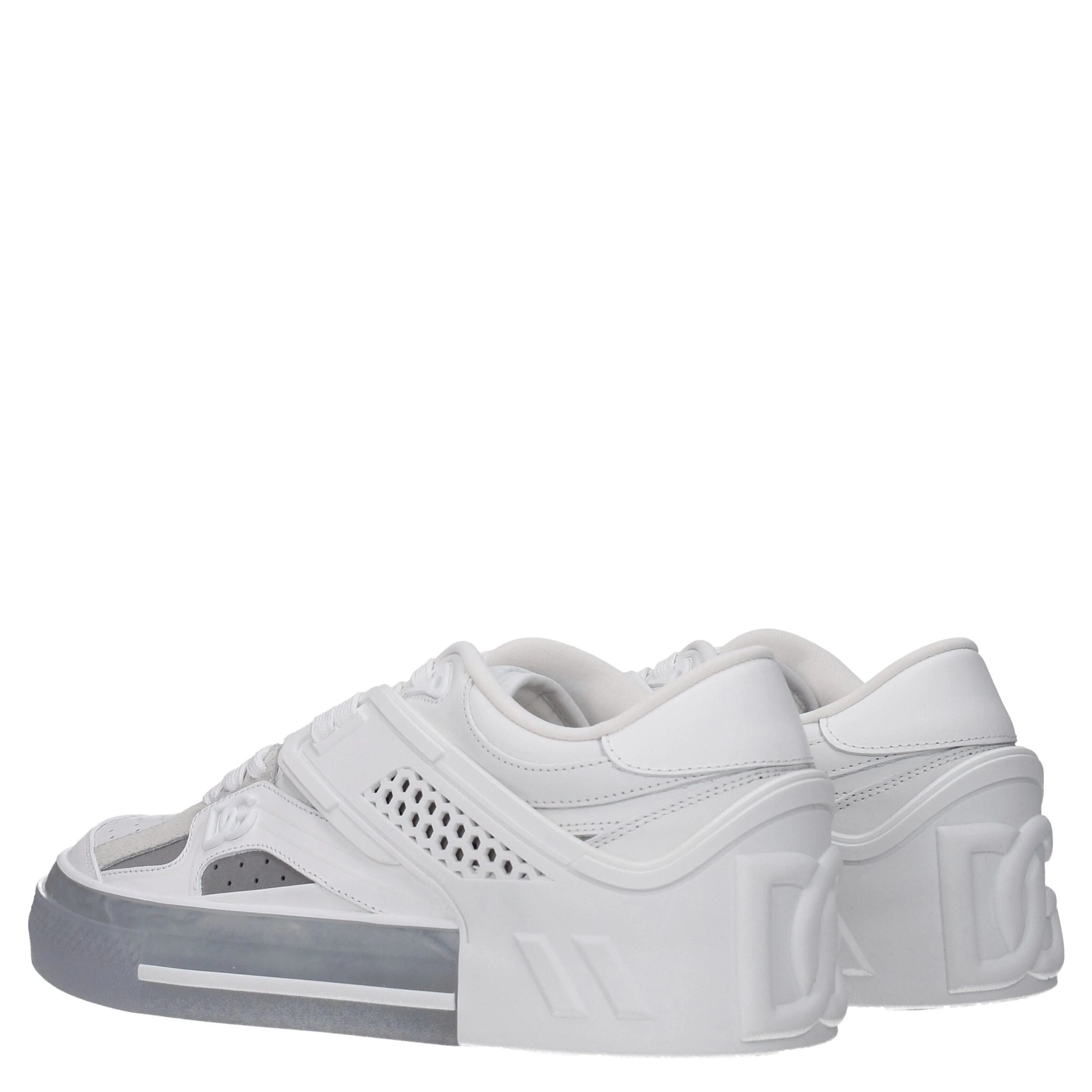 White Leather Low Top Sneakers