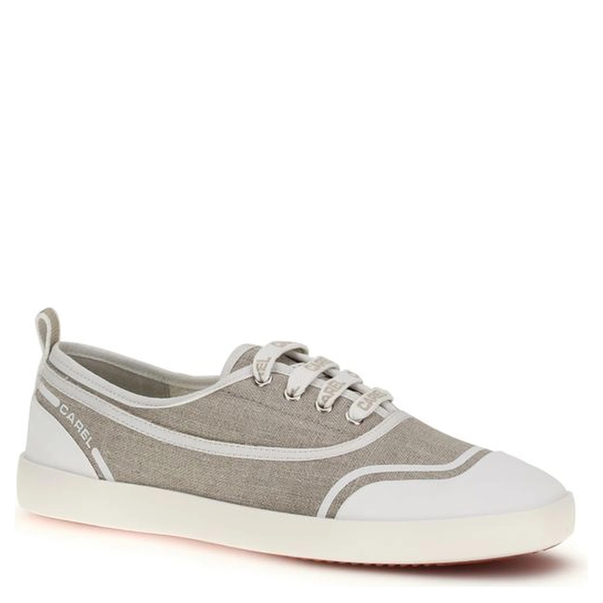 Beige Cotton Low Top Sneakers