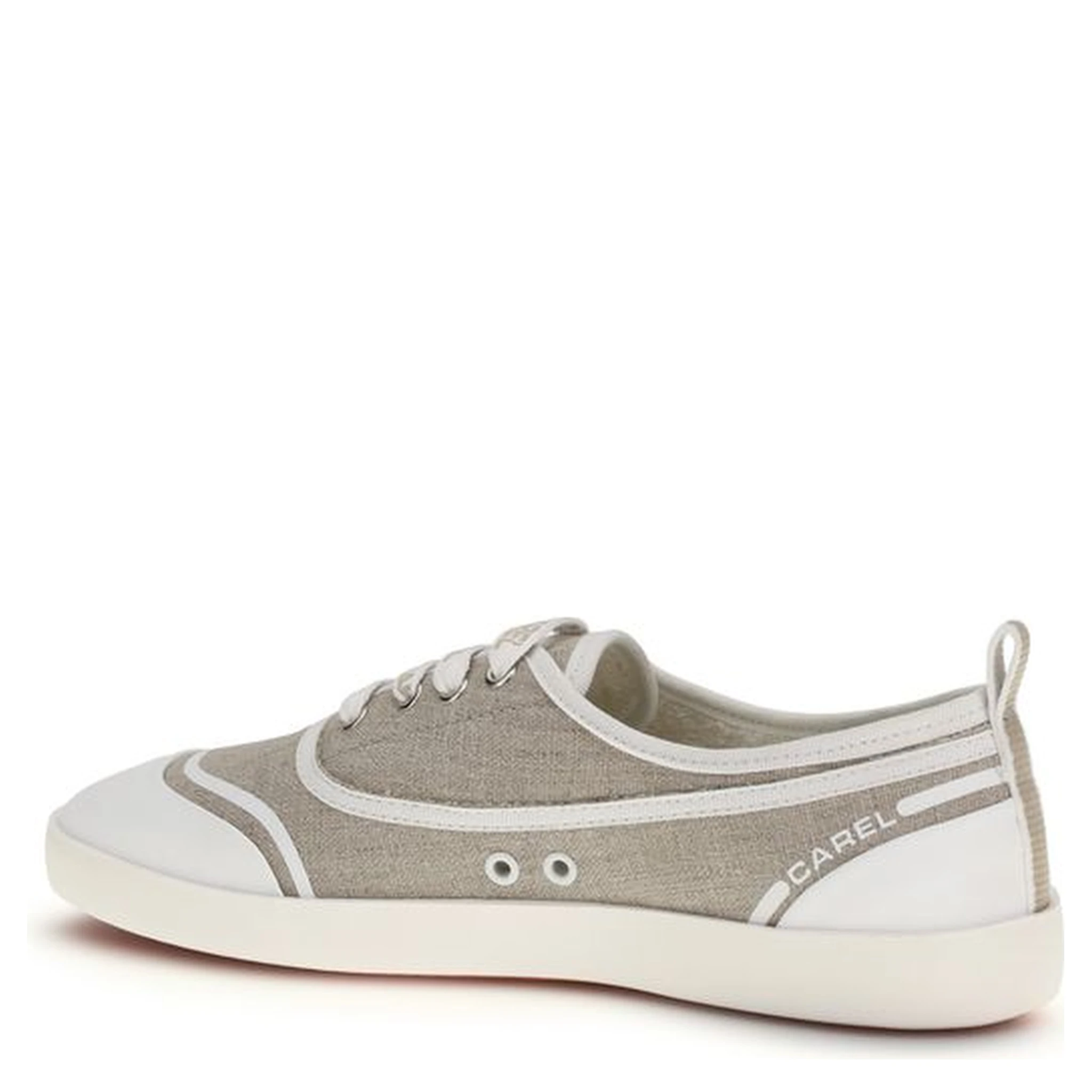 Beige Cotton Low Top Sneakers