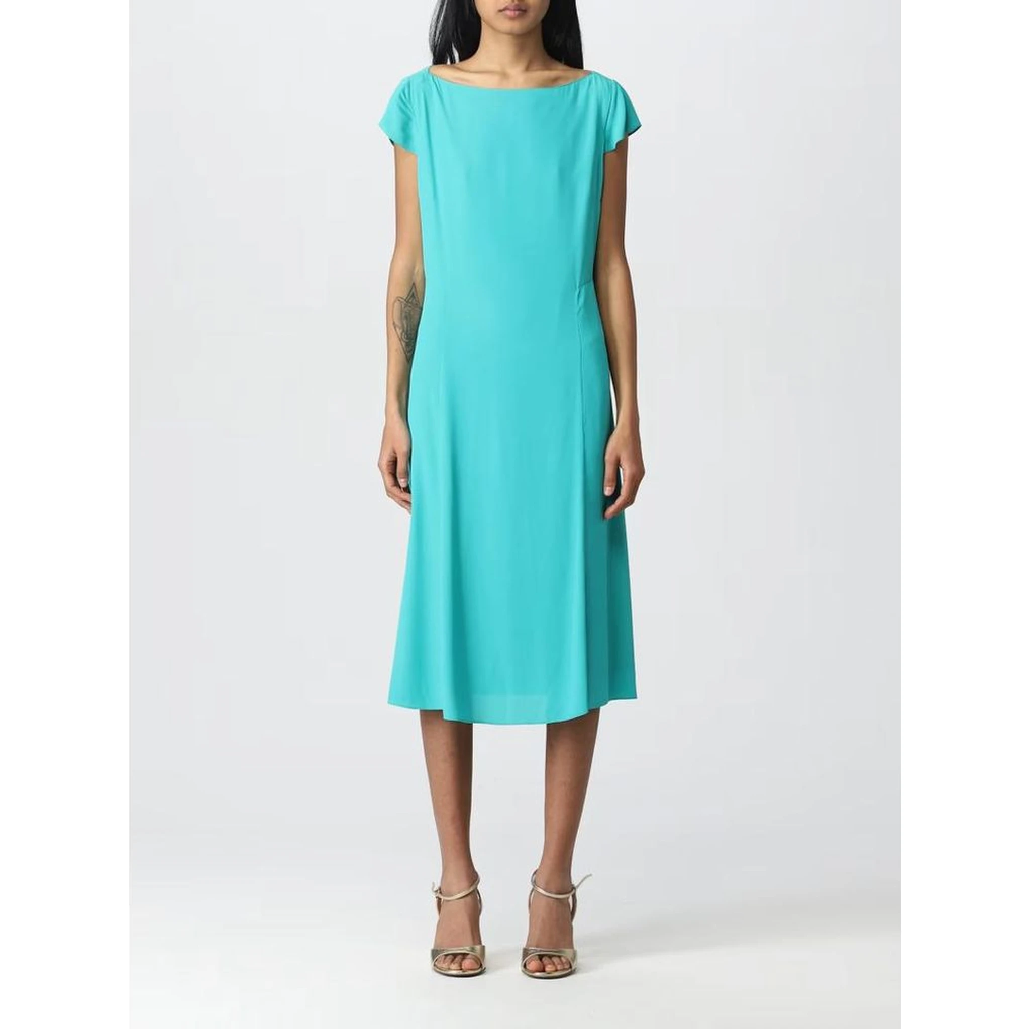 Green Viscose Casual Dress