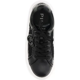 Black Calf Leather Bos Taurus Platform Sneakers