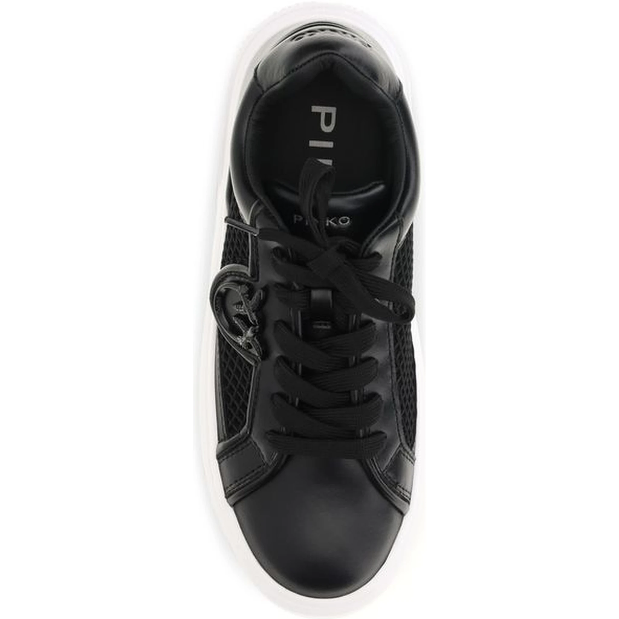 Black Calf Leather Bos Taurus Platform Sneakers
