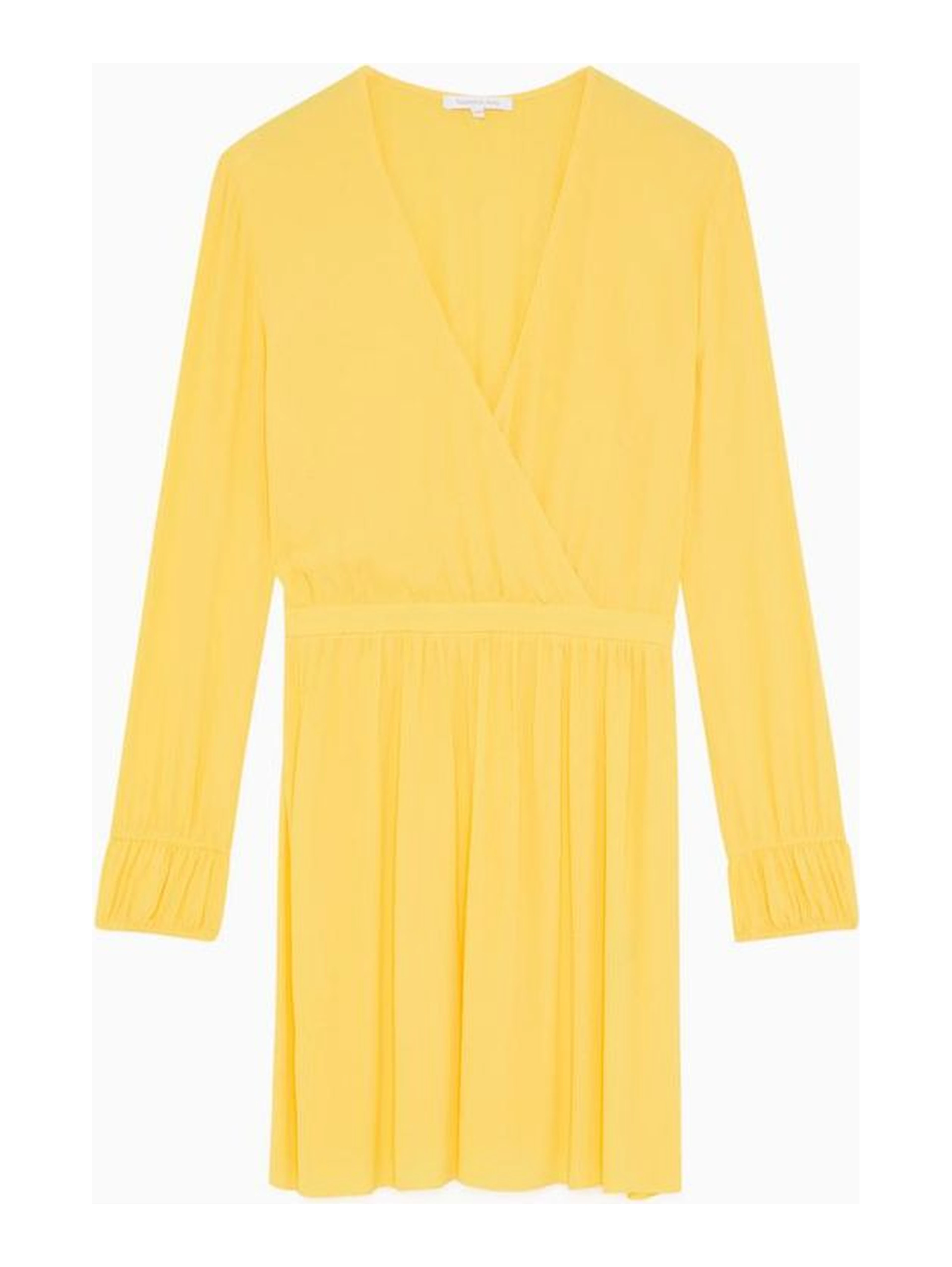 Yellow Viscose Casual Dress