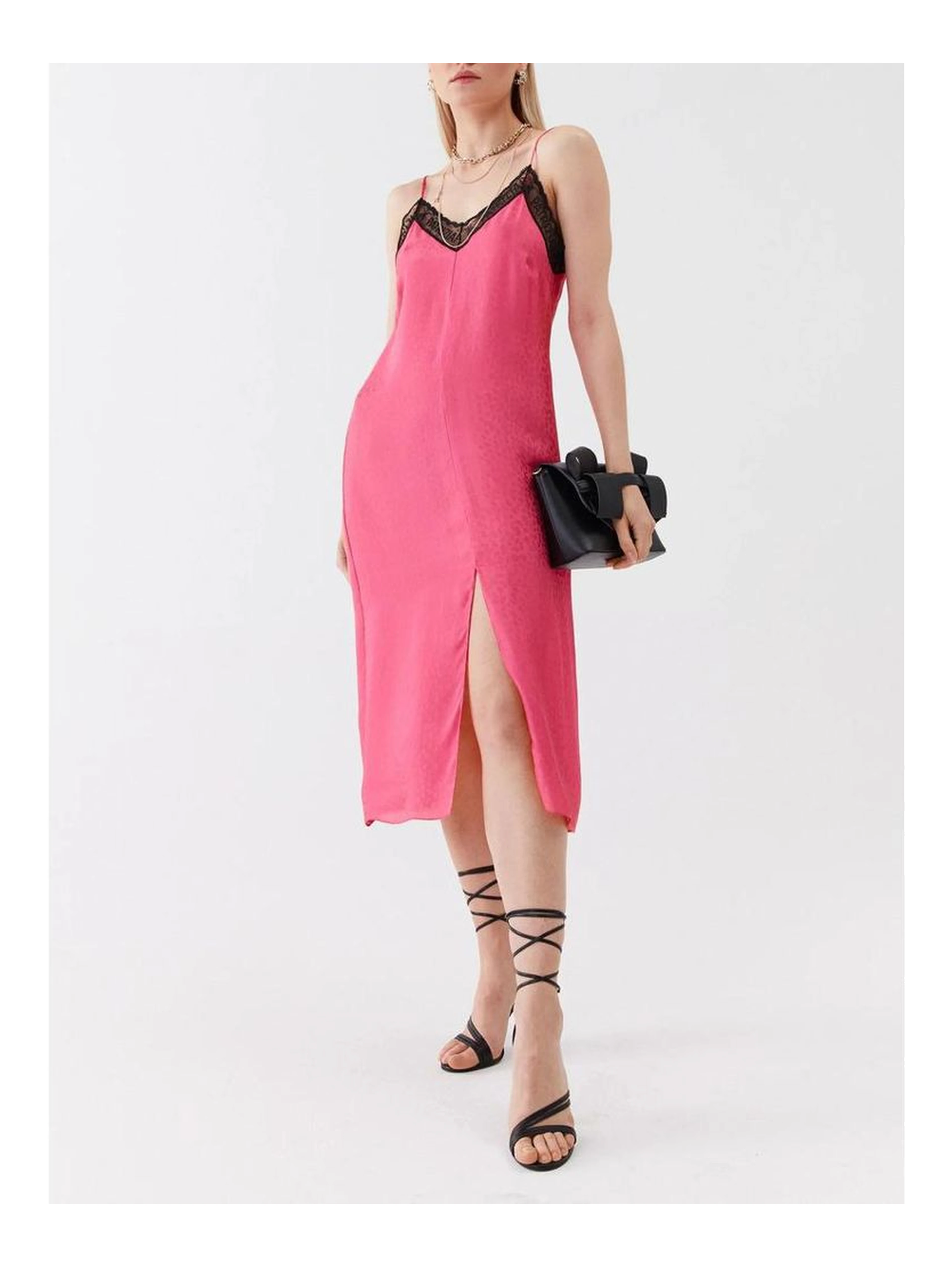Fuchsia Viscose Casual Dress