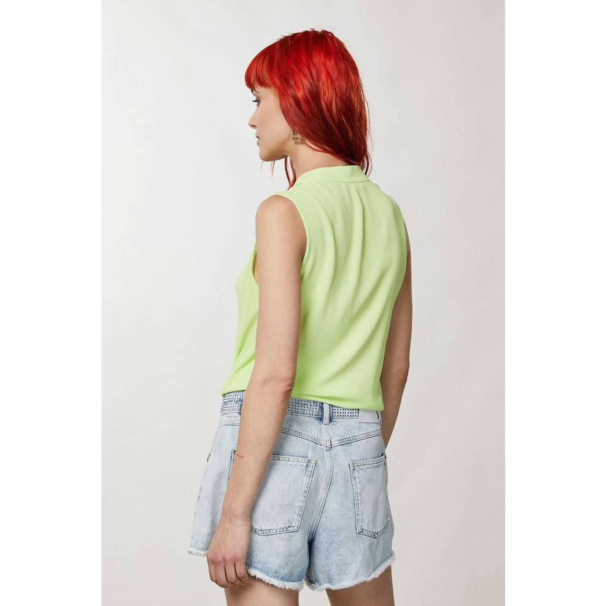 Yellow Viscose Short And Mini Shorts