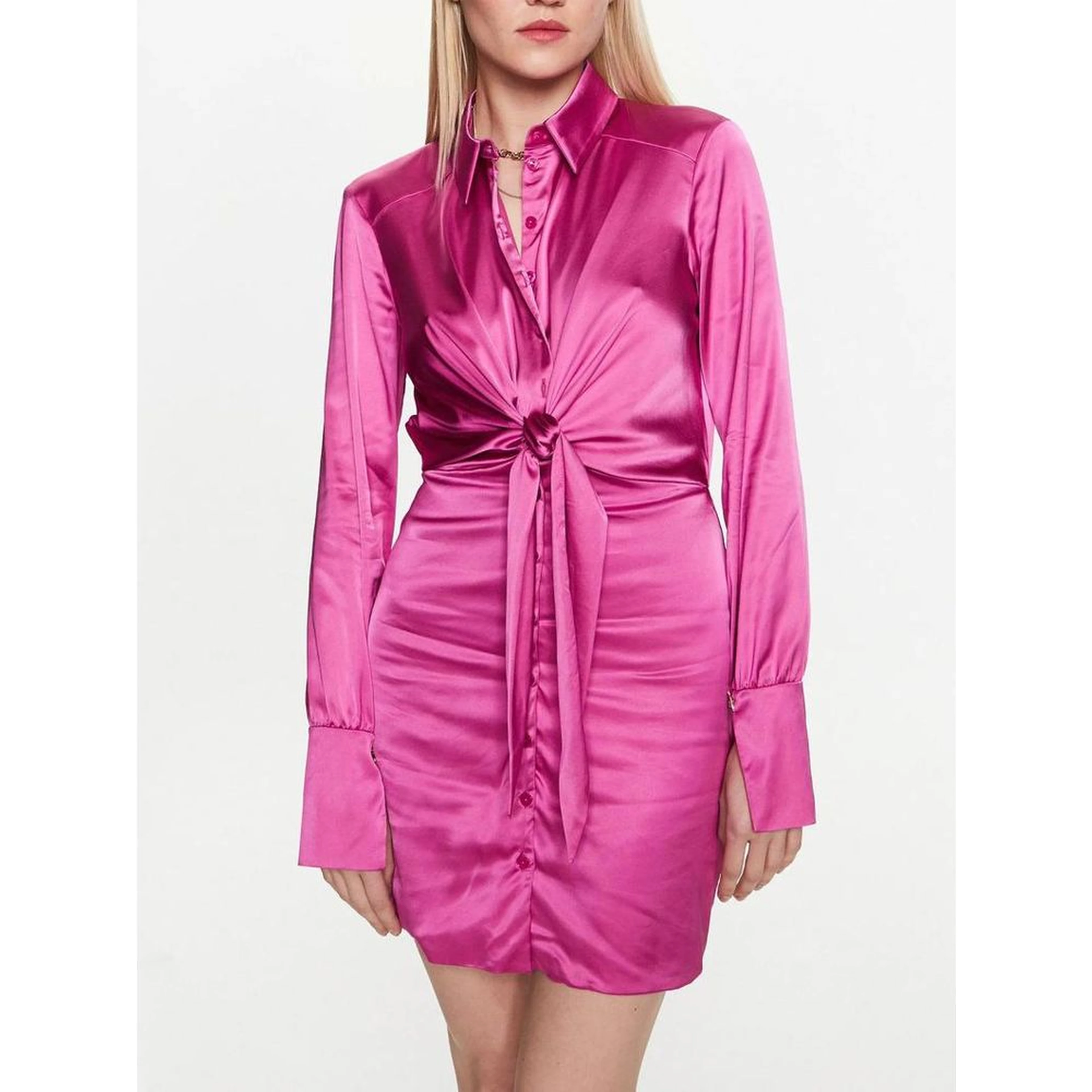 Purple Viscose Casual Dress