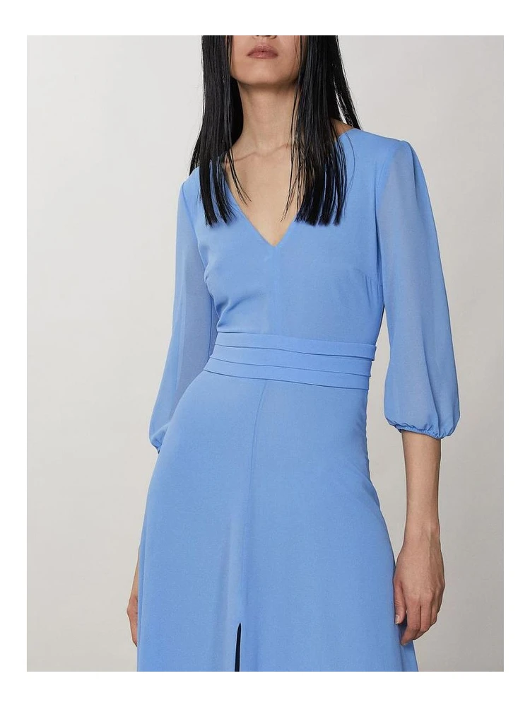 Blue Polyester Casual Dress alternative