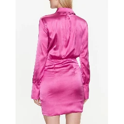 Purple Viscose Casual Dress