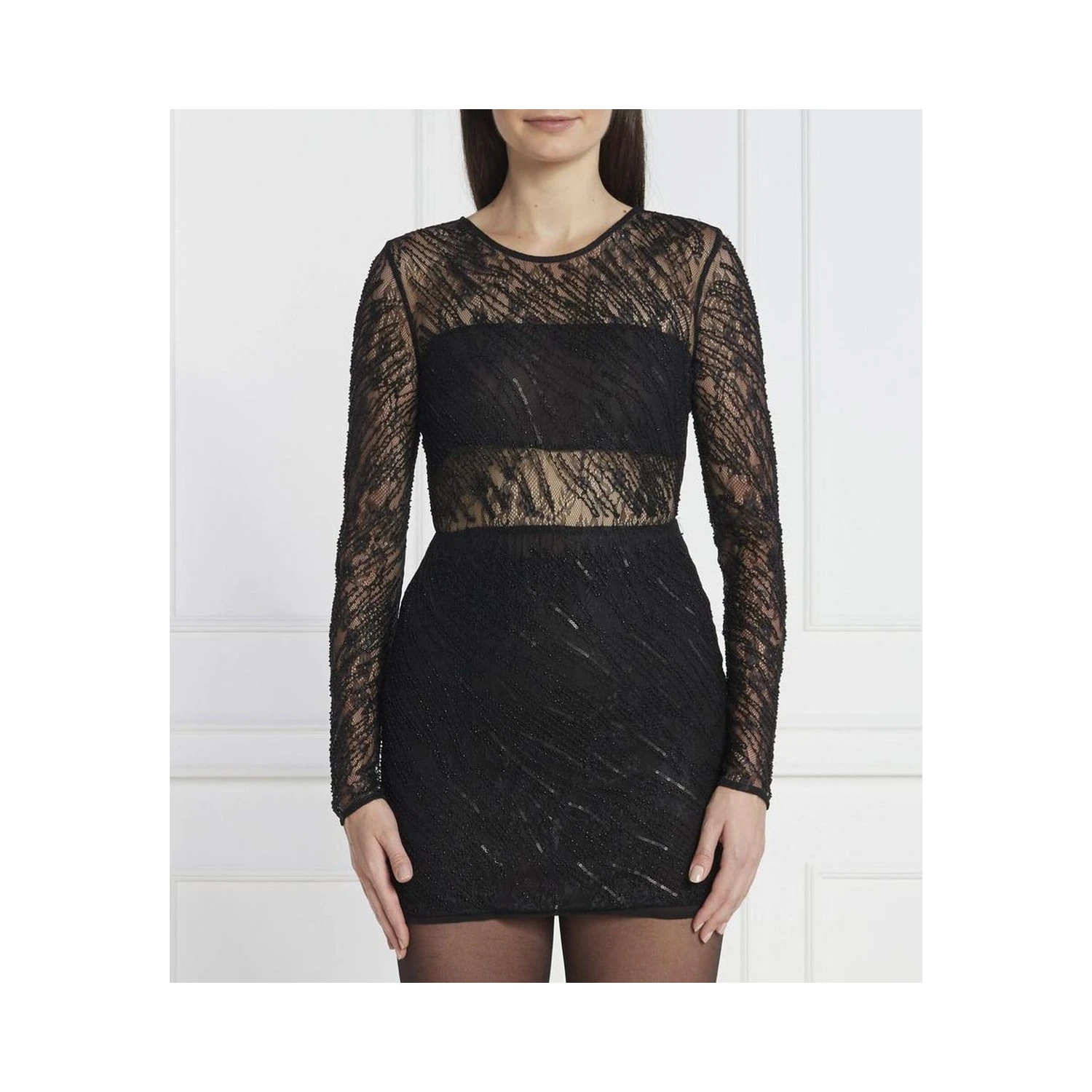 Black Nylon Cocktail Dress