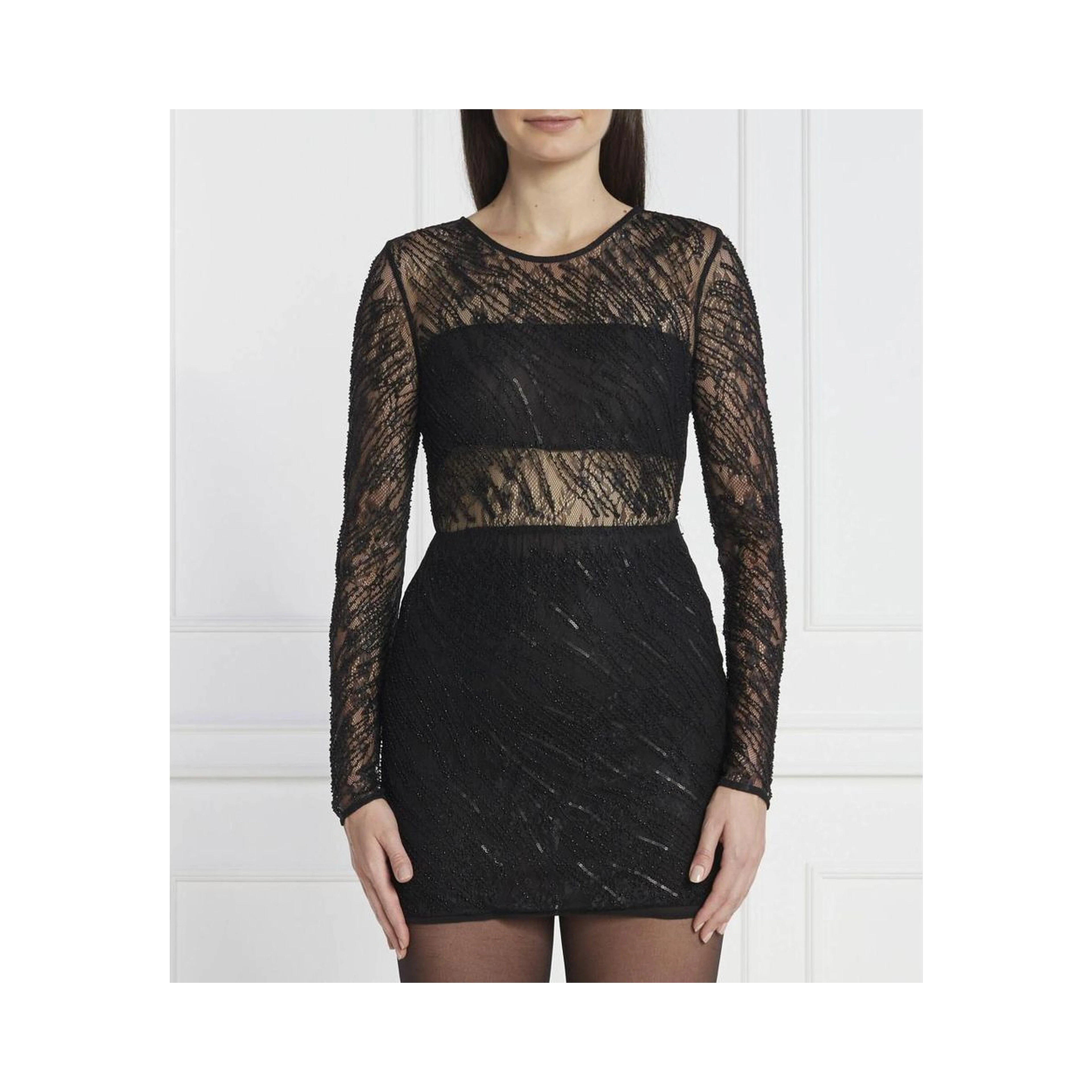 Black Nylon Cocktail Dress