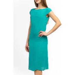 Green Viscose Casual Dress