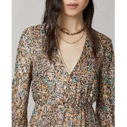 Gold Silk Casual Dress