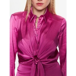 Purple Viscose Casual Dress