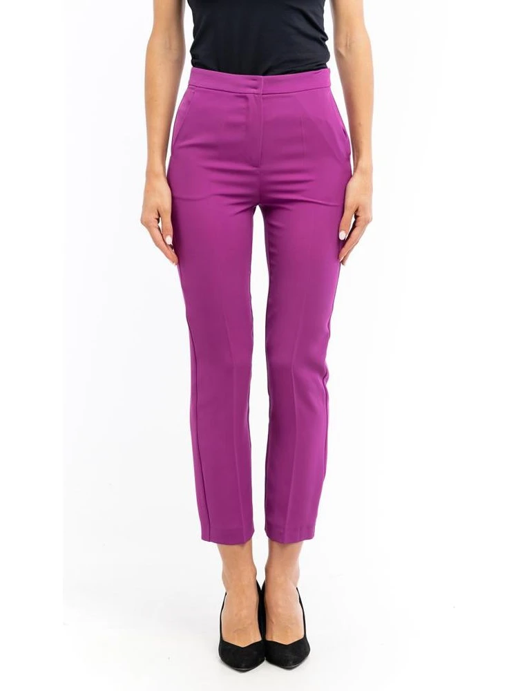 Purple Polyester Pants