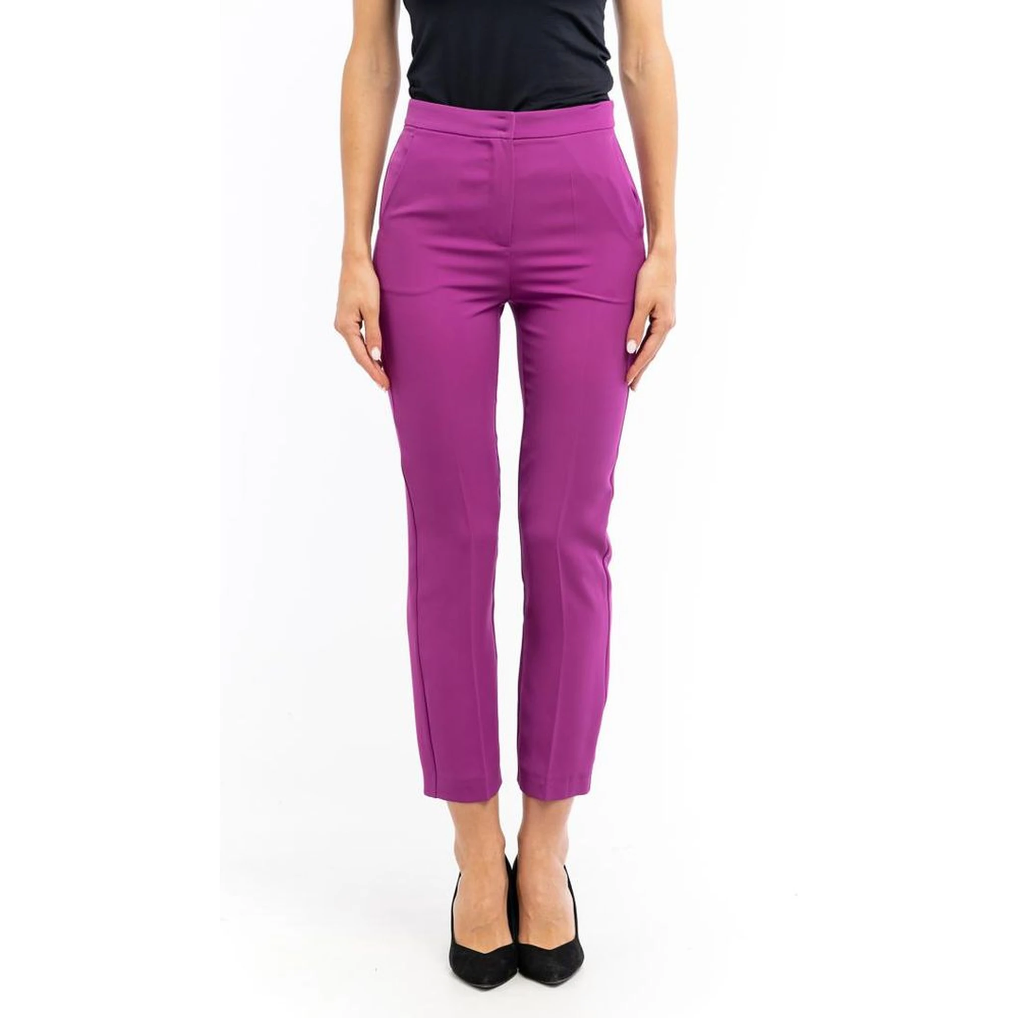 Purple Polyester Pants