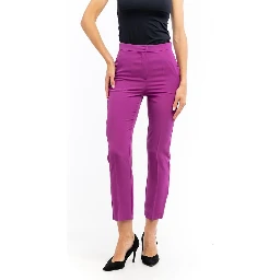 Purple Polyester Pants