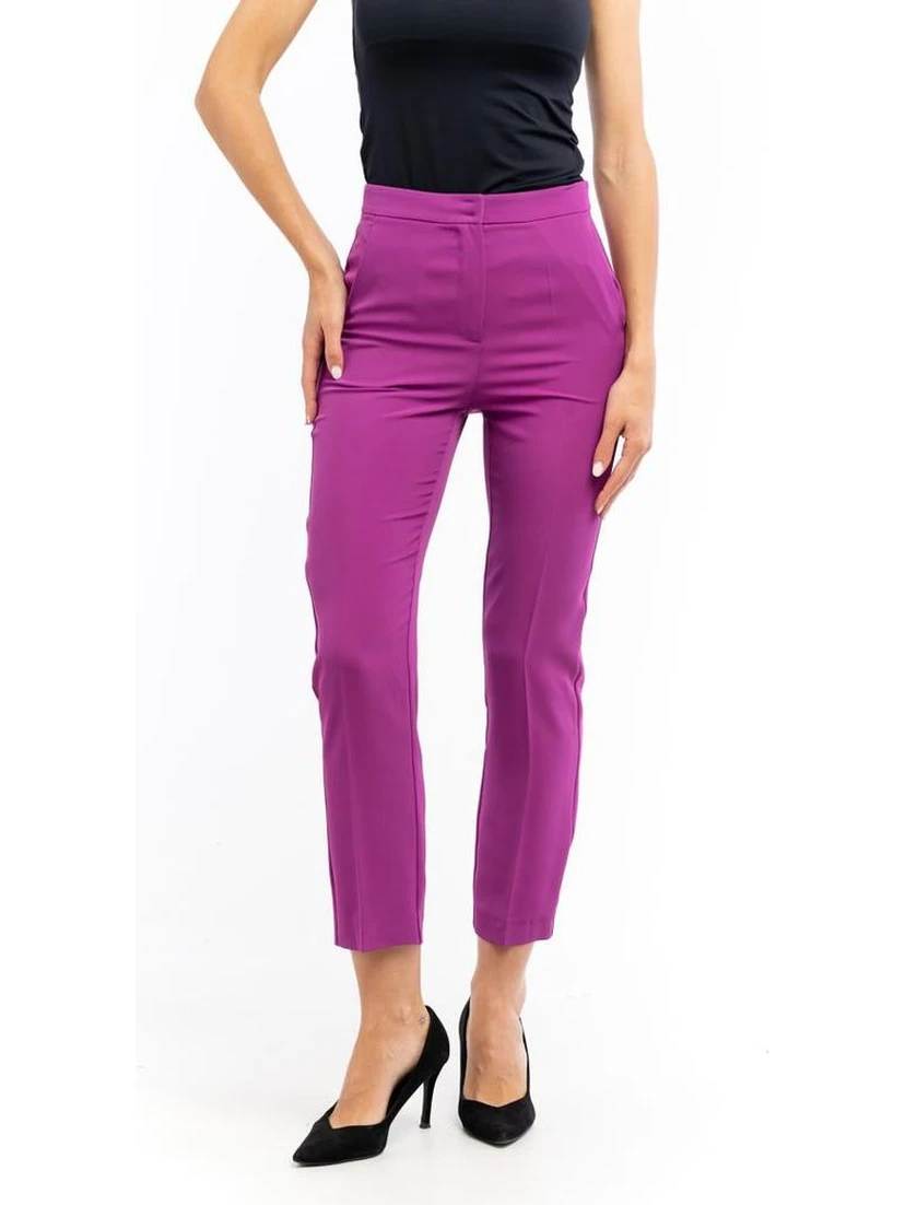 Purple Polyester Pants
