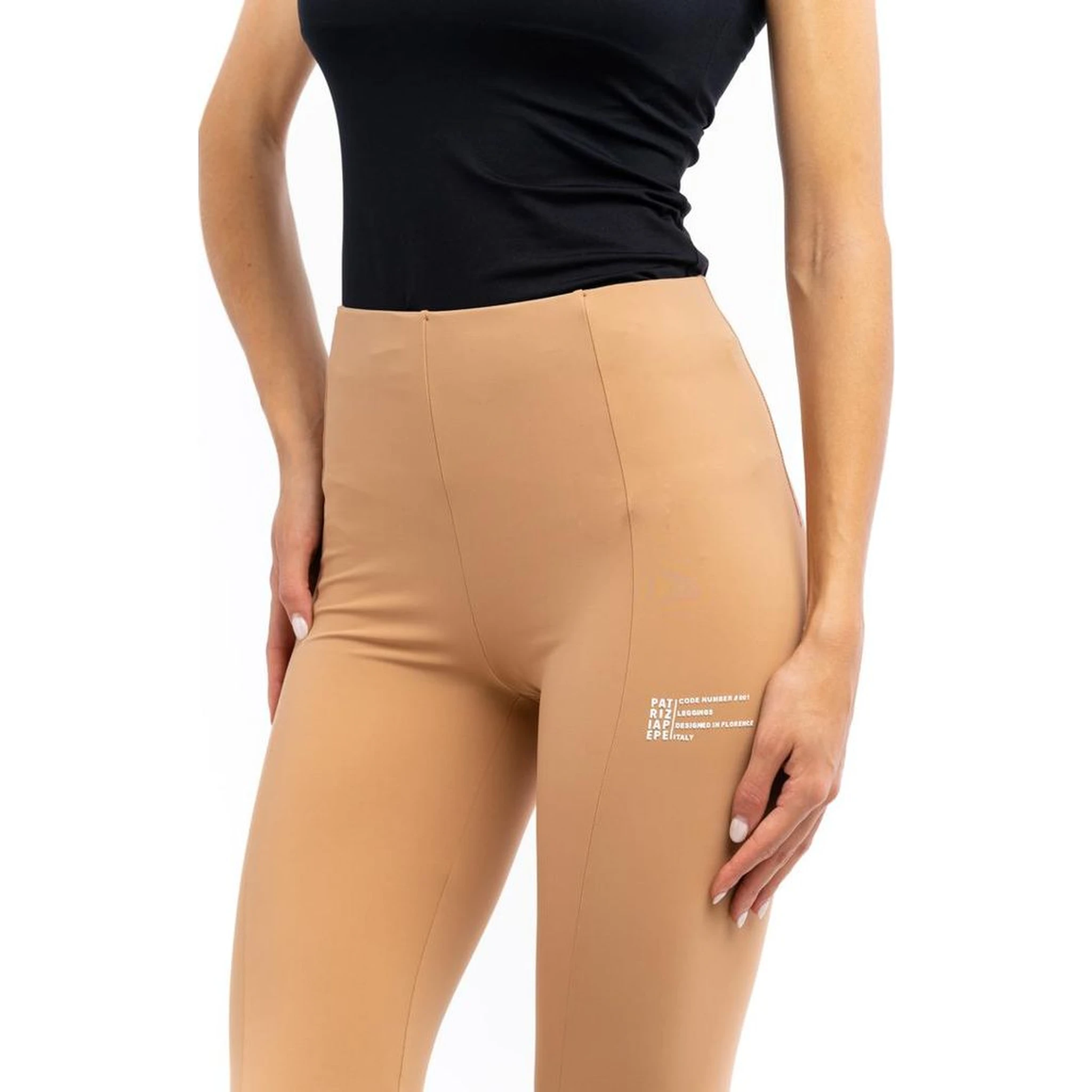 Beige Nylon Leggings