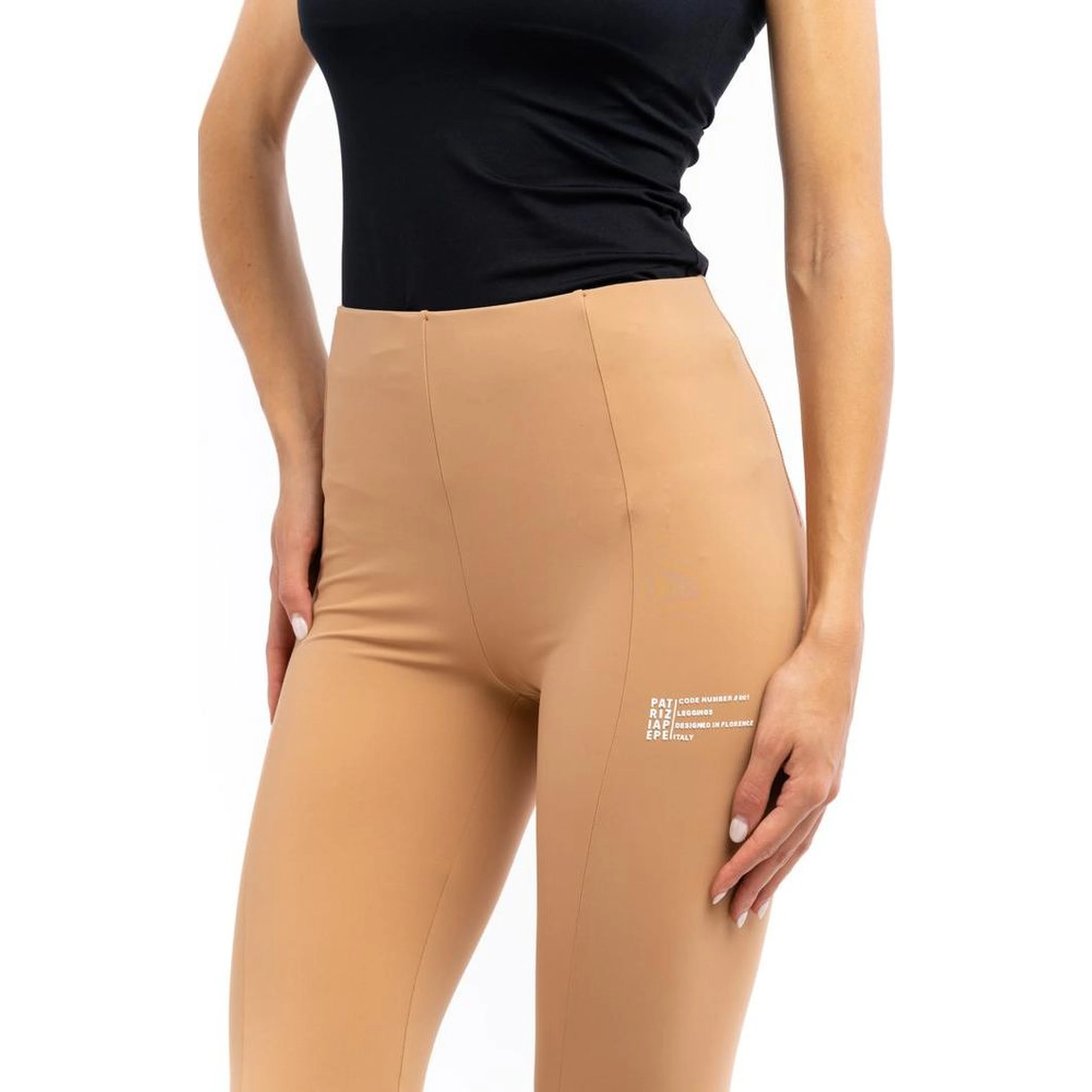 Beige Nylon Leggings