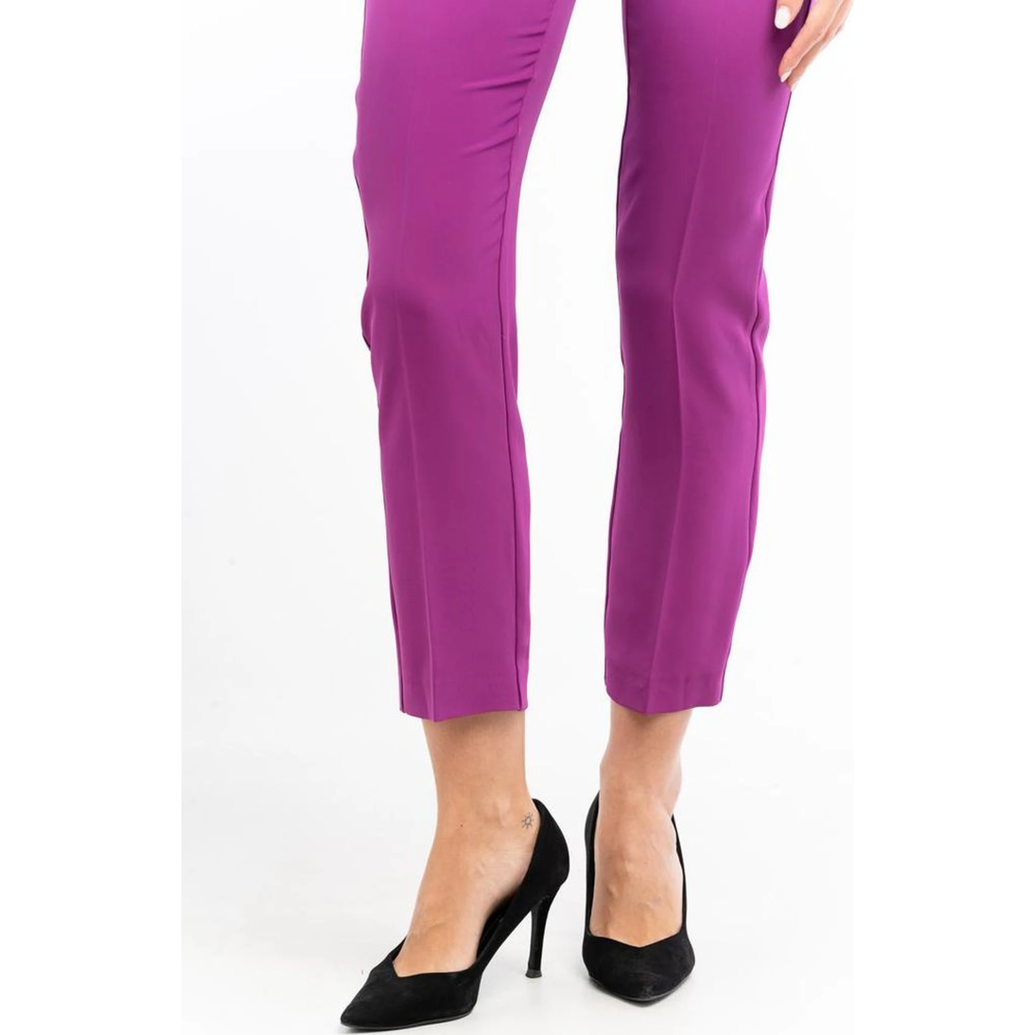 Purple Polyester Pants