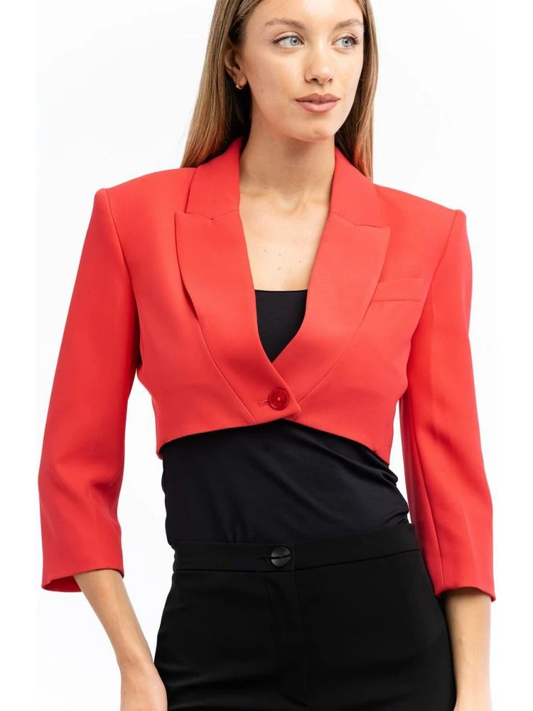 Red Polyester Blazer alternative