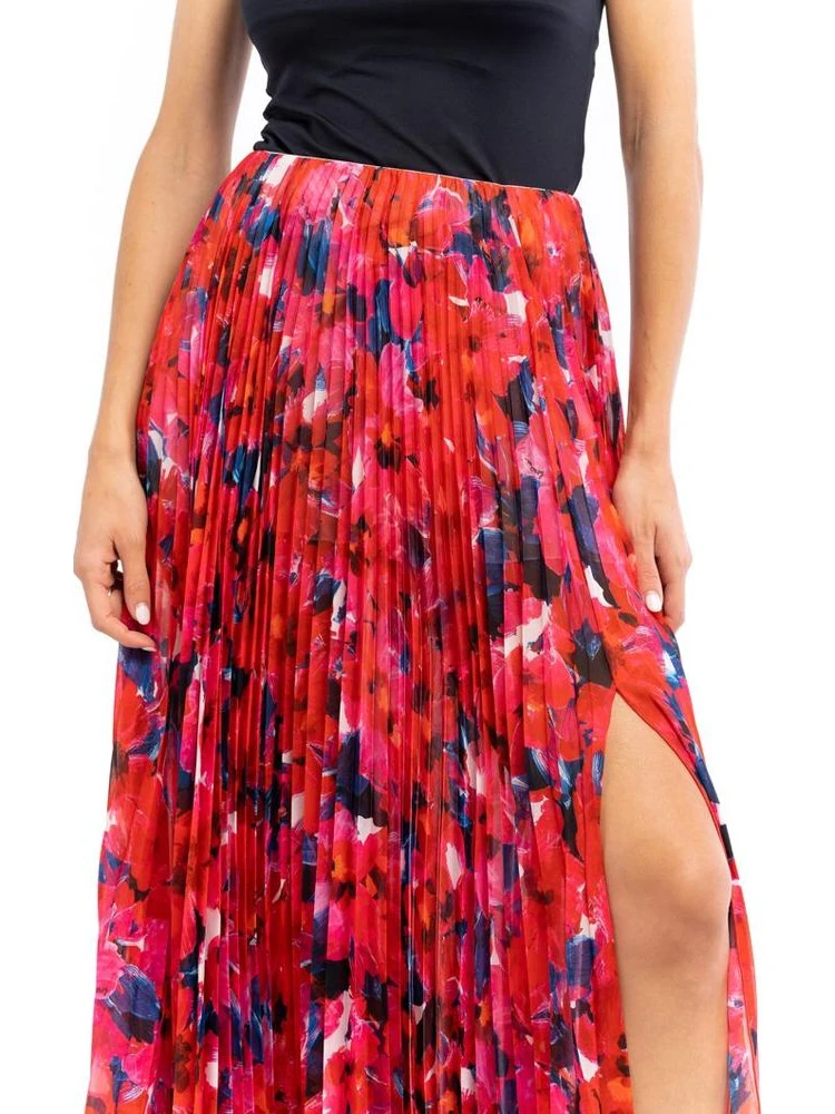 Red Polyester Long Skirt alternative