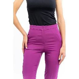 Purple Polyester Pants