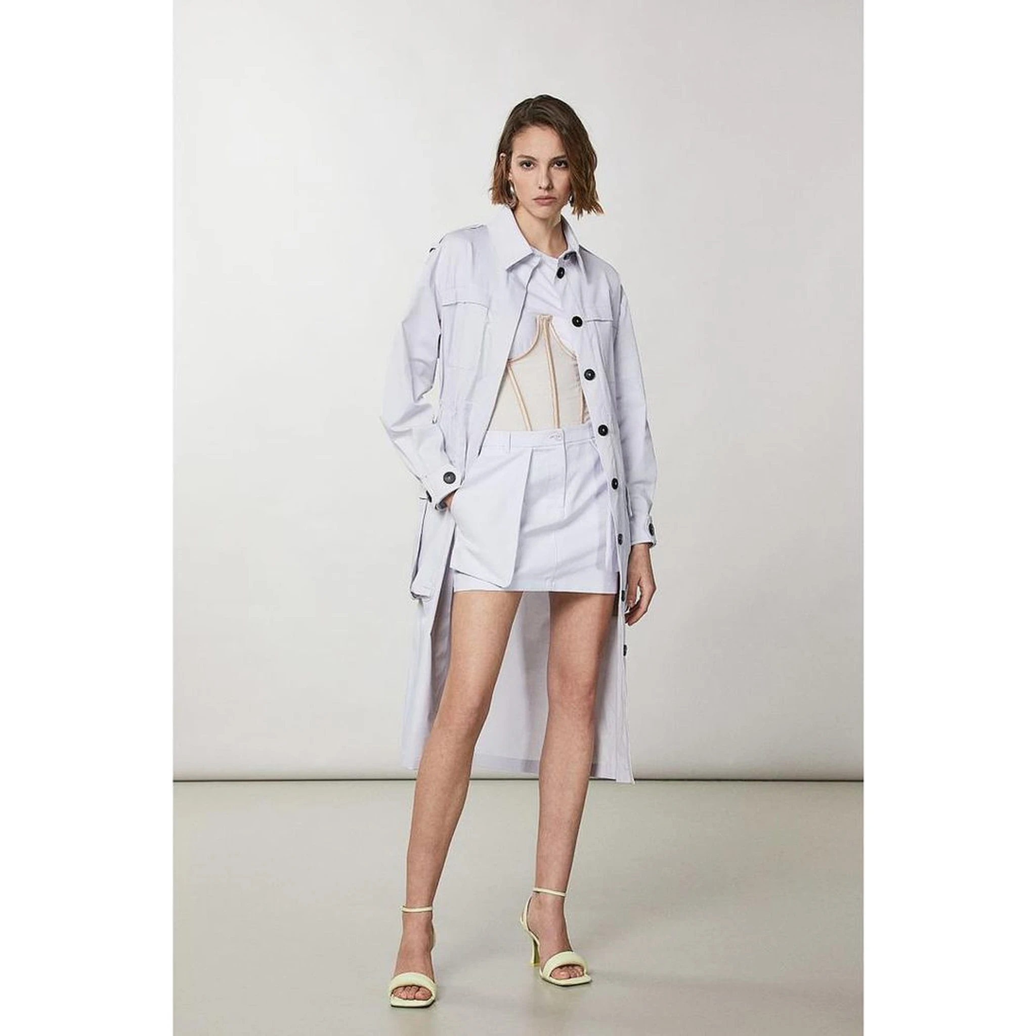 Purple Polyester Coat