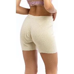 Beige Nylon Short And Mini Shorts
