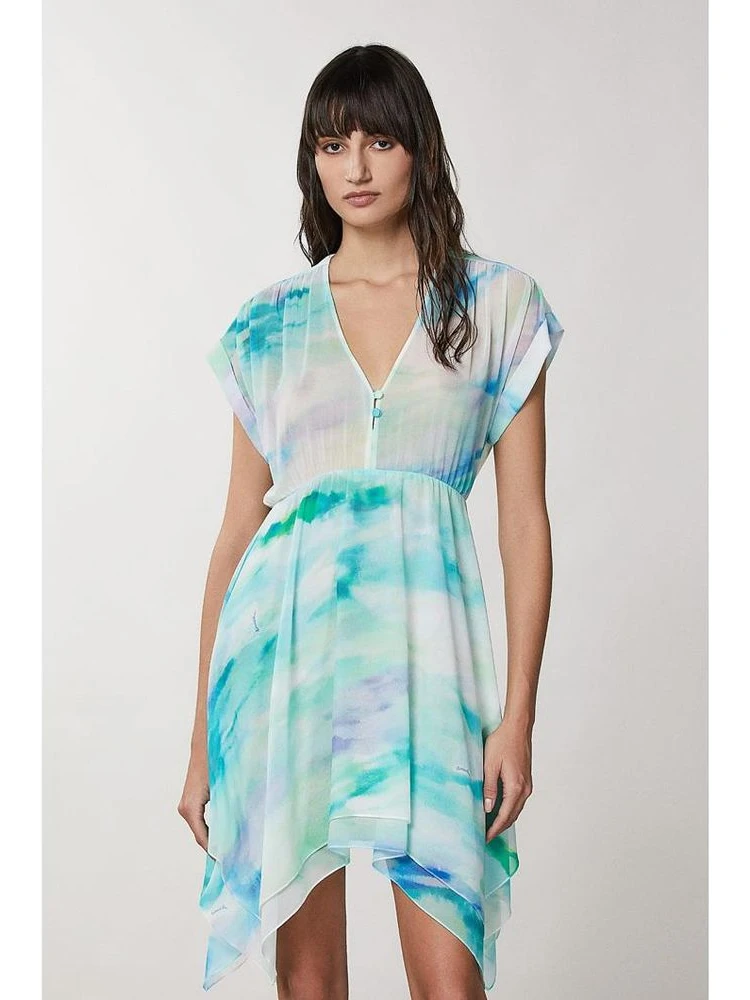 Turquoise Polyester Casual Dress alternative