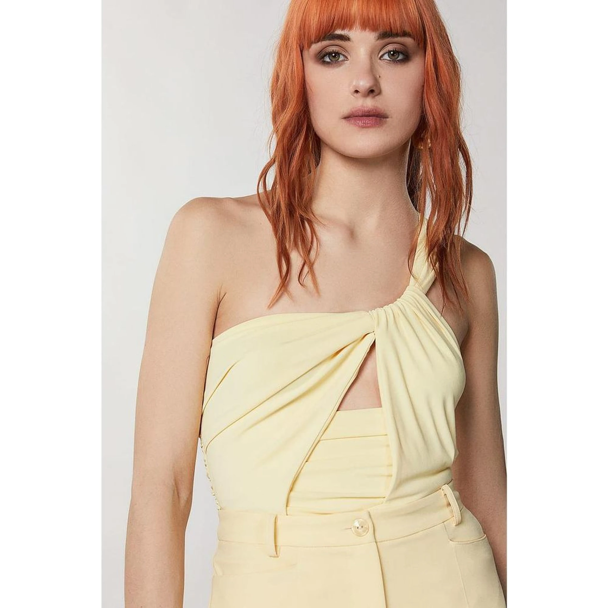 Yellow Acetate Tank Tops