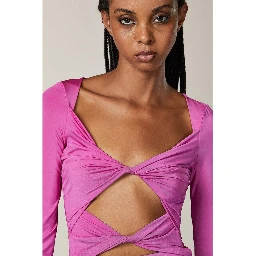 Purple Nylon Casual Dress