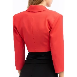 Red Polyester Blazer