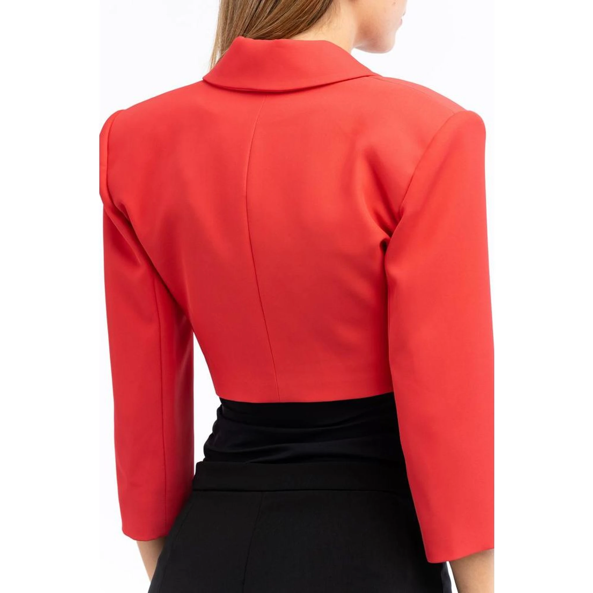 Red Polyester Blazer