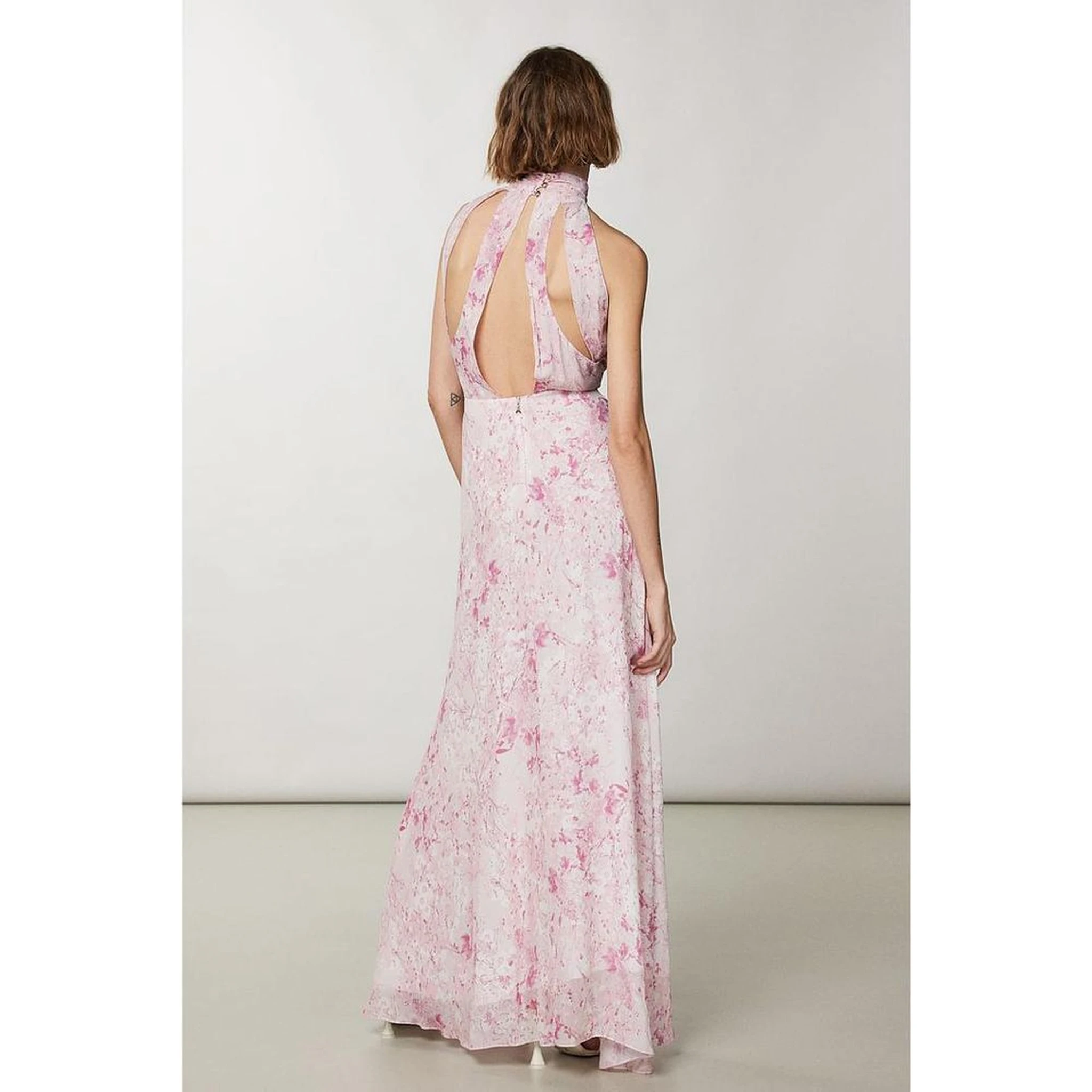 Pink Viscose Casual Dress